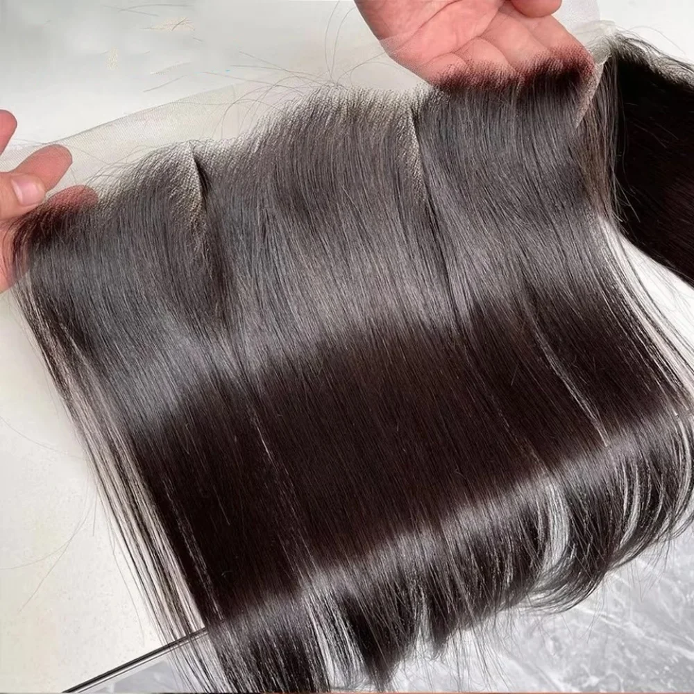 

Peruvian Straight 13x4 Transparent Lace Frontal 180 Density 100% Human Hair For Women PrePlucked Bleached Knots Lace Closure