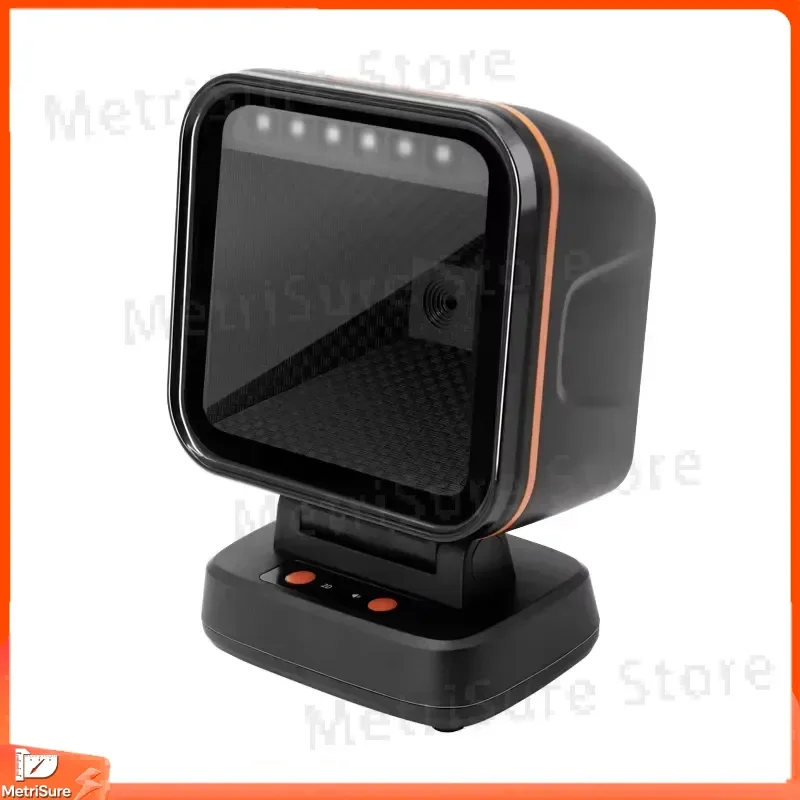 High-Speed 1D 2D Barcode Scanner Desktop USB COM Interface Omnidirectional QR Code Reader for Retail POS Inventory Management