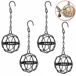 1X  Fat Ball Bird Feeder Metal Hanging Holder with Hooks for Garden Outdoor