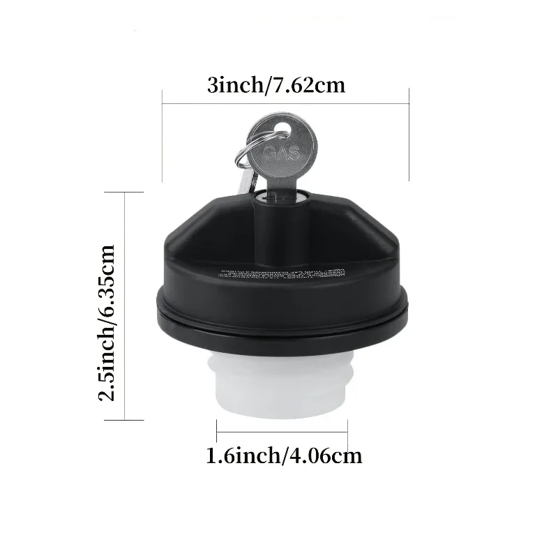 Locking Fuel Tank Cap with Key, Replacement Part 7730047020 for Chevrolet Camaro, Honda, Nissan, Acura, Infiniti, Mazda