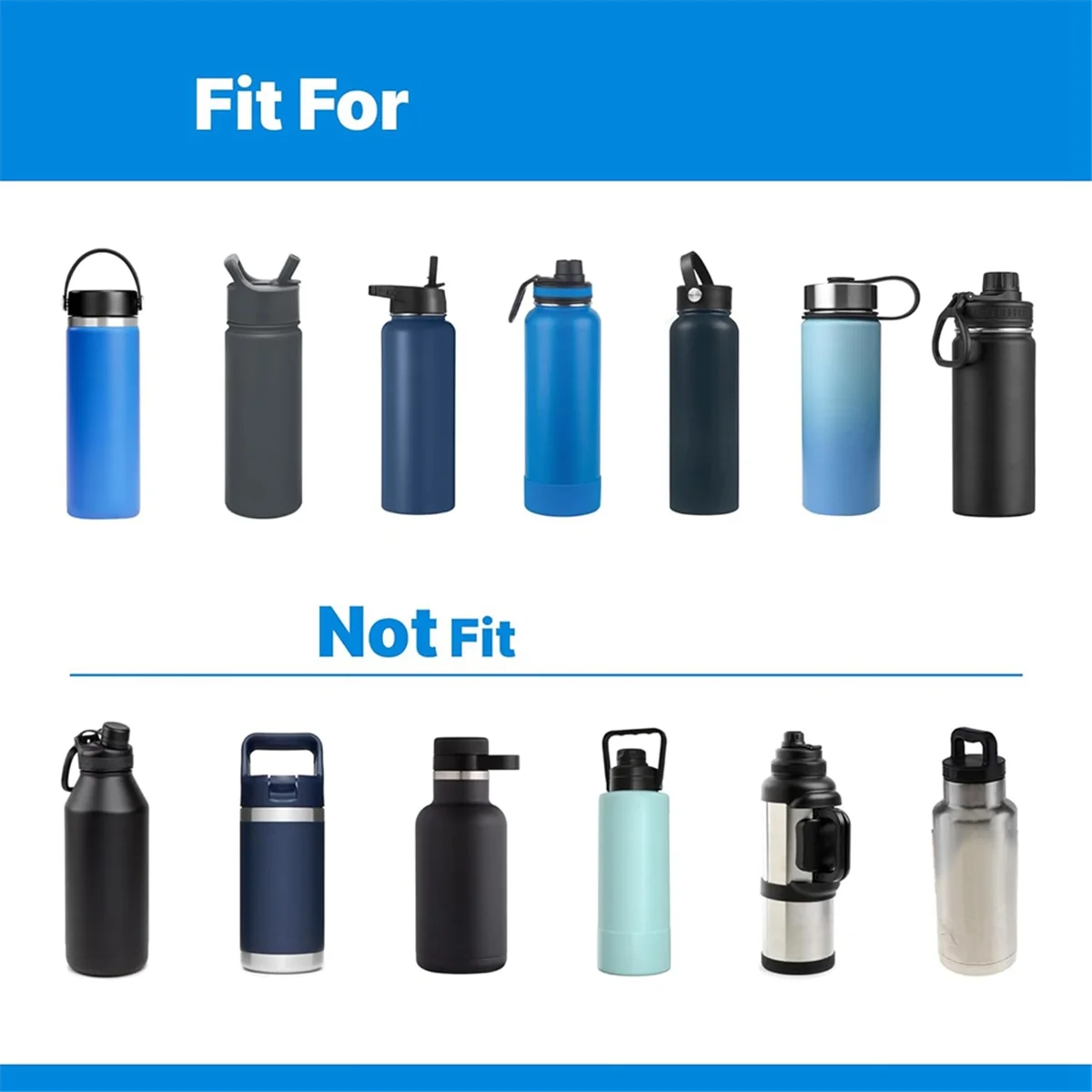 ABLK Auto Flip Replacement Lid for Hydroflask 12 16 18 20 32 40 64oz Wide Mouth Bottles, Replacement Lid Cap with Button Lock