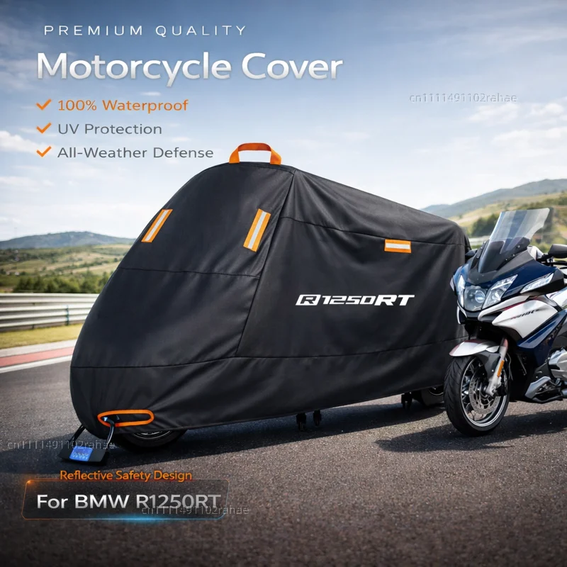 

For BMW R1250RT 2018-2020 Outdoor Motorcycle Cover Waterproof Thickened Polyester UV Protective Rain Dust Sun All Weather Cover