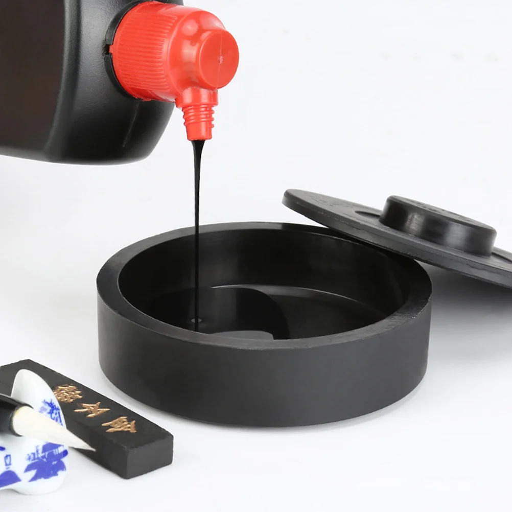 

Calligraphy Ink Stone Chinese Inkstone with Stick and Painting Tools Traditional Lid