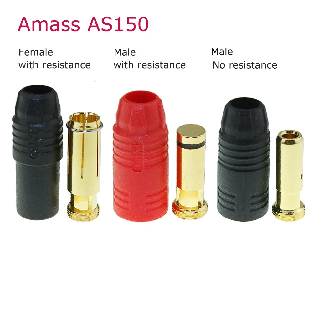 Original Amass AS150 Banana Plug Connector Male Female For 150A Large Current With 6MM Banana Plug Bullet Connectors