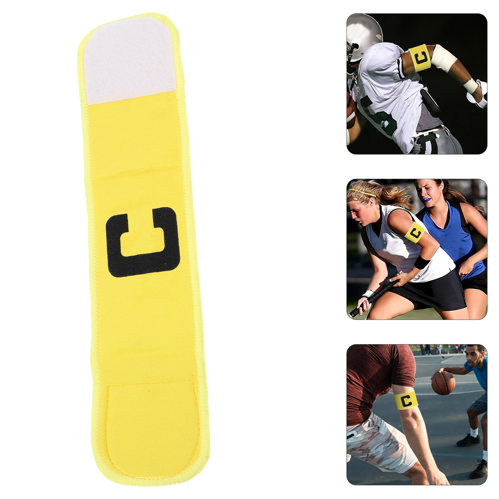 

2 Pcs Captain's Logo Portable Band Adult Armband Elastic Professional Football Accessory Captains Soccer Bands Multi- Function