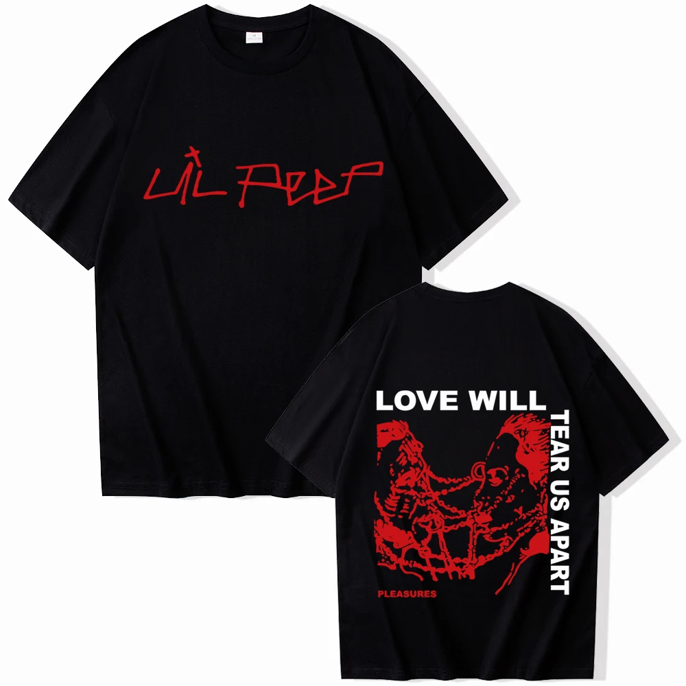 Lil Peep Love Will Tear Us Apart T-Shirts Unisex Harajuku O-Neck Short Sleeve Shirts Fans Gift