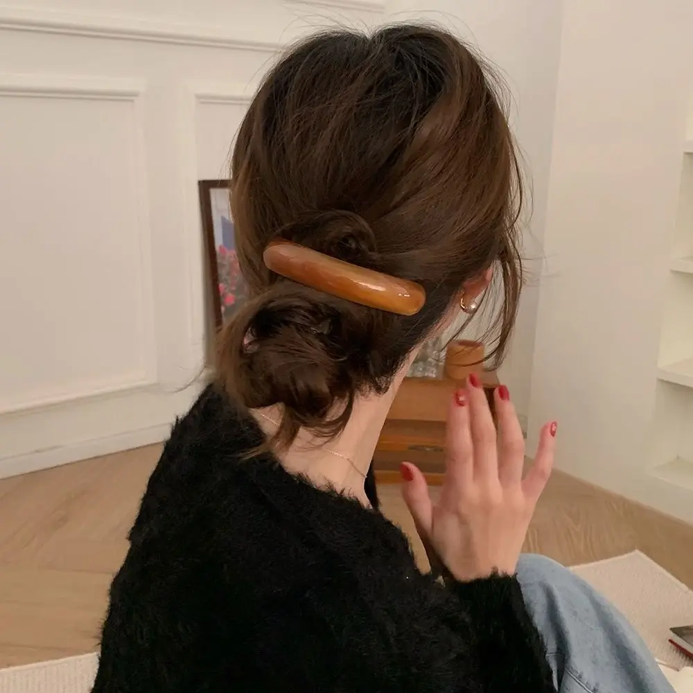 

Модная эллиптическая заколка для волос с леопардовым принтом, ПВХ, геометрическая пружинная заколка, дуга, большой шпилька в корейском стиле для девочек