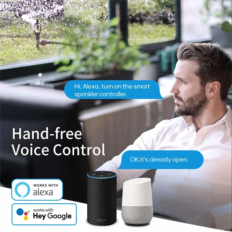 Timer per l\'irrigazione del giardino WIFI Controller per irrigatore intelligente a 8 Zone Alexa Google Home sistema di irrigazione intelligente per