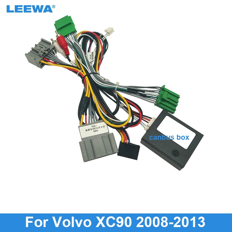 FEELDO Car Android 16PIN Power Wiring Harness Cable For Volvo XC90 08-13 Car Audio Power Cable Connector