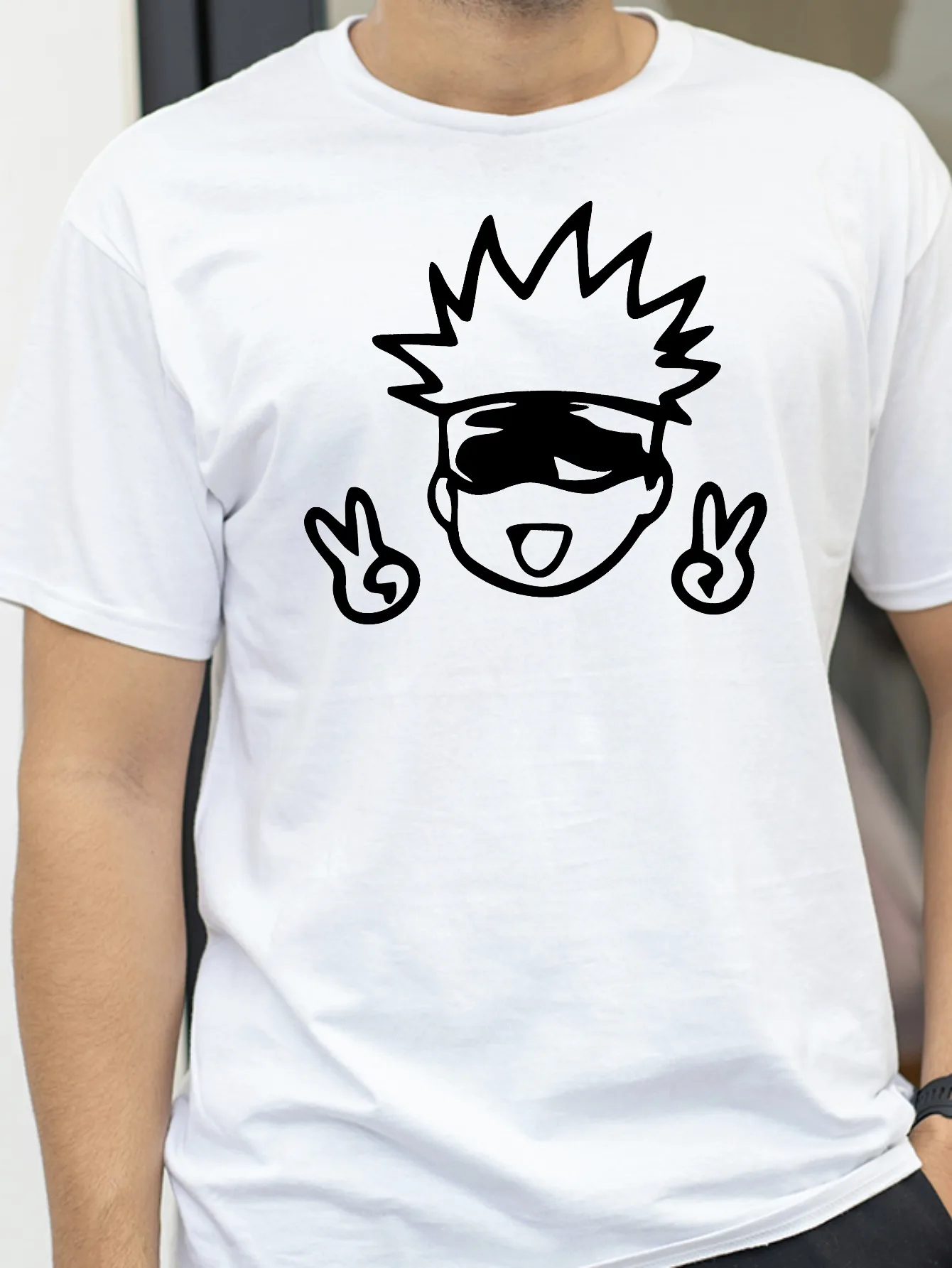 

90S Hip Hop Top Tshirt Manga Japanese Anime Jujutsu Kaisen T Shirt Gojo Satoru Tops Yuji Itadori Cropped Tees T-shirt
