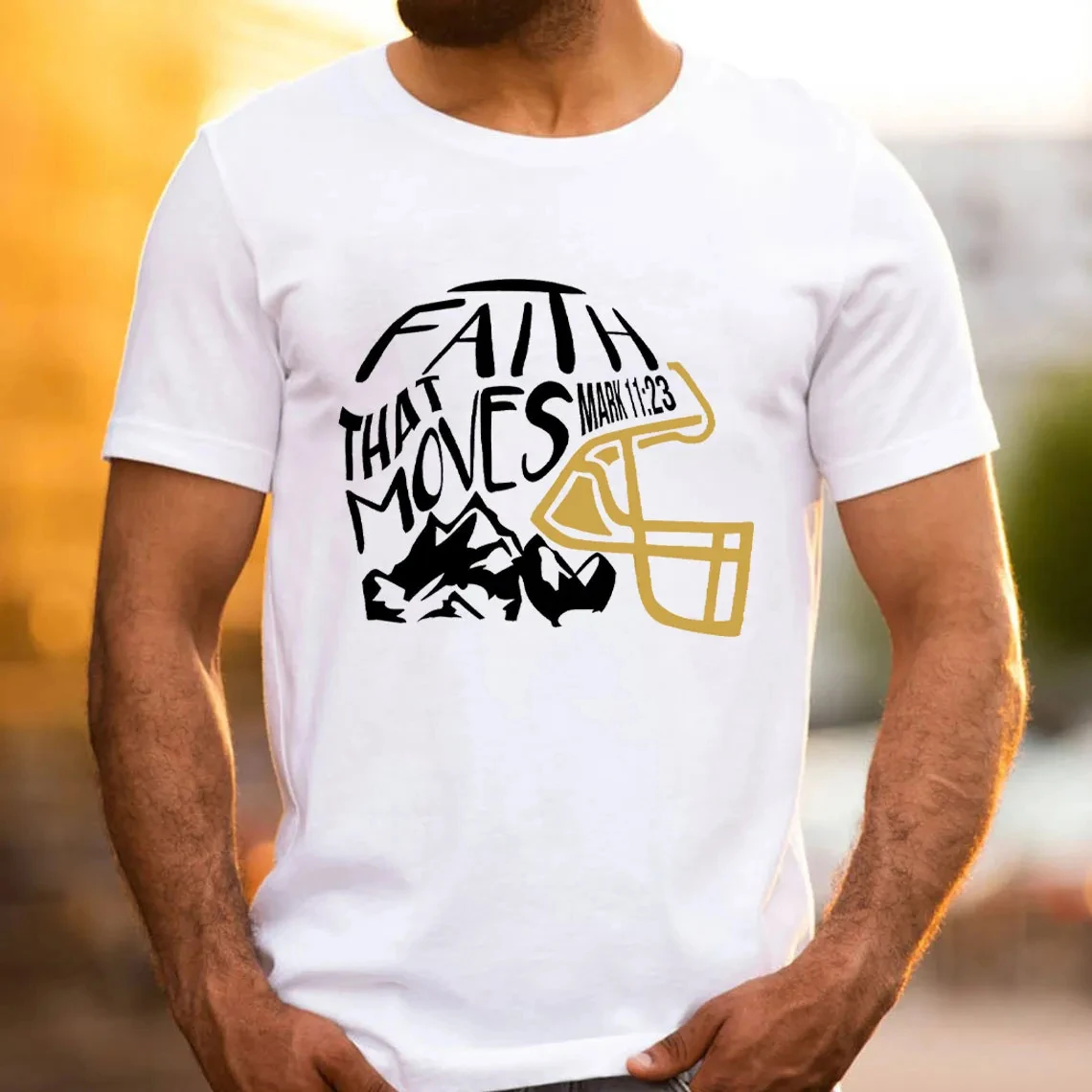 Camiseta Faith That Moves Mountain, camisetas de algodón de manga corta para hombres y mujeres, camisetas Retro de Hip-Hop, blusa de verano, ropa para hombres