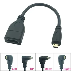 90 Degree to HDTV Female Micro / Mini HD Right Angle Male to HDTV for A6000 Camera, IdeaPad 300 Tablet, Lenovo Yoga
