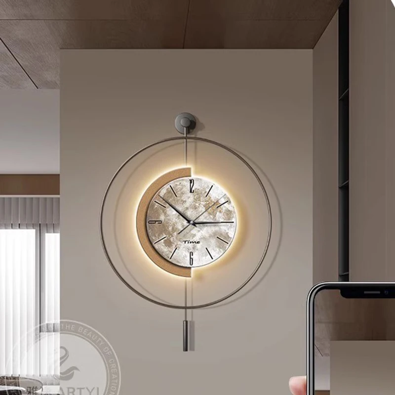 Living Room Wall Clocks Led Mechanism Luxury Digital Aesthetic Modern Wall Watch Nordic Fashion Horloge Ornaments Home Decor