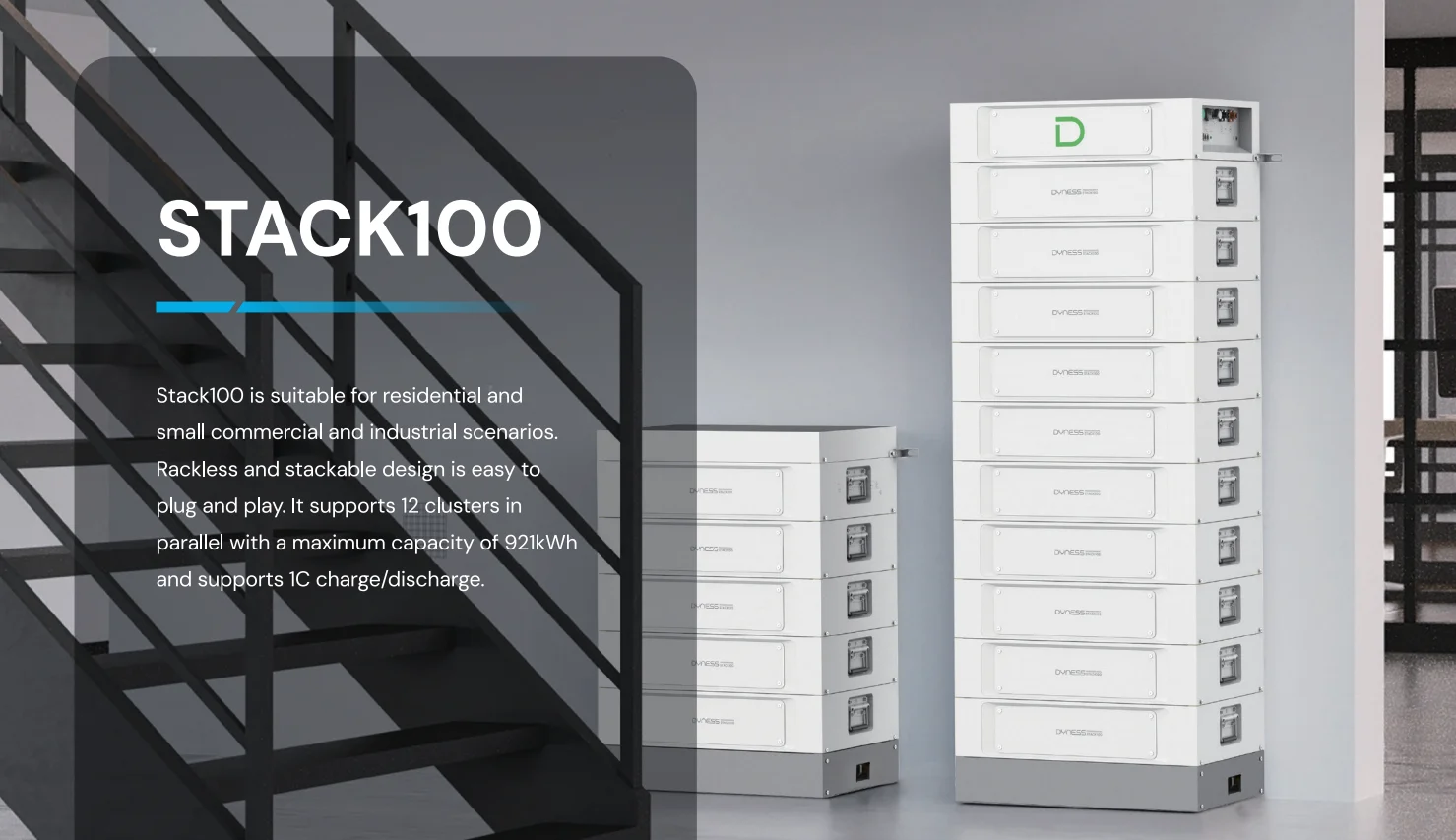 بطارية TLF Dyness Stack100 LiFePO4 51.2V 100Ah HV نوع المكدس لتخزين الطاقة المنزلية/الصناعية 15kWh 20kWh 30kWh 75kWh 150kWh