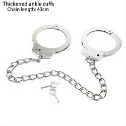 DUTRIEUX Stainless Steel Handcuffs Metal Wrist Ankle Cuffs Bracelet BDSM Bondage Restraints Flirting Props Sex Toys For Couples