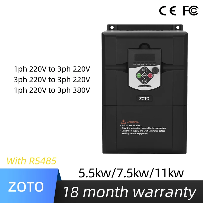 ES-200 VFD 5.5KW-11KW Input 3-phase 380V Output 3phase380V 3phase Synchronous Asynchronous Induction Motor Speed Control Drive