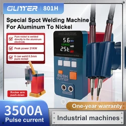 GLITTER 801H Spot Welder 19.8KW 3500A Pulse Current Spot Welding Machine For Lithium Iron Phosphate Battery Aluminum Nickel Weld