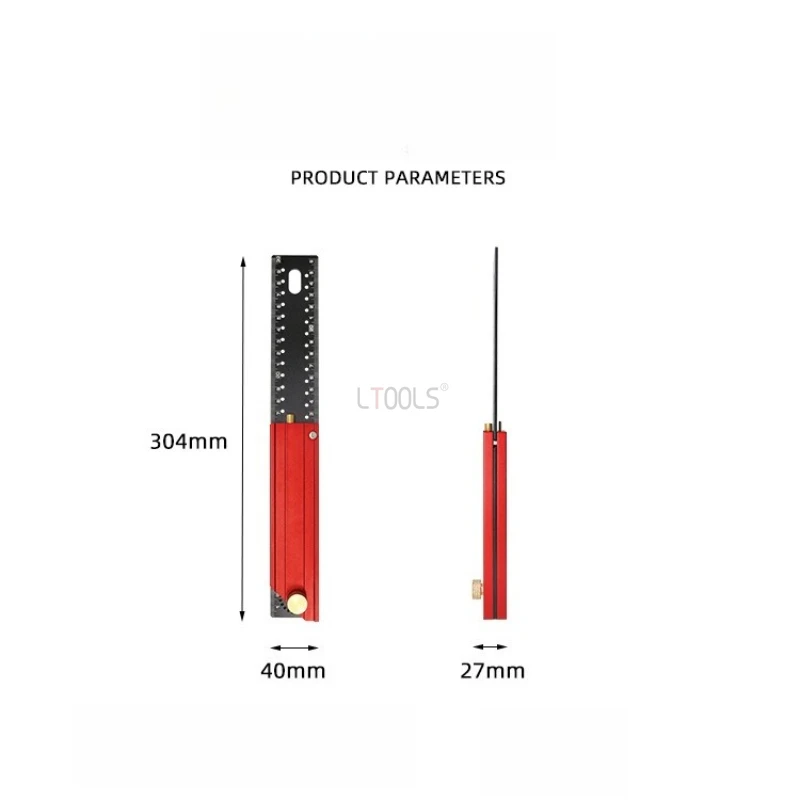 

Woodworking right angle ruler, precision multifunctional aluminum alloy, foldable 90 ° for quick positioning