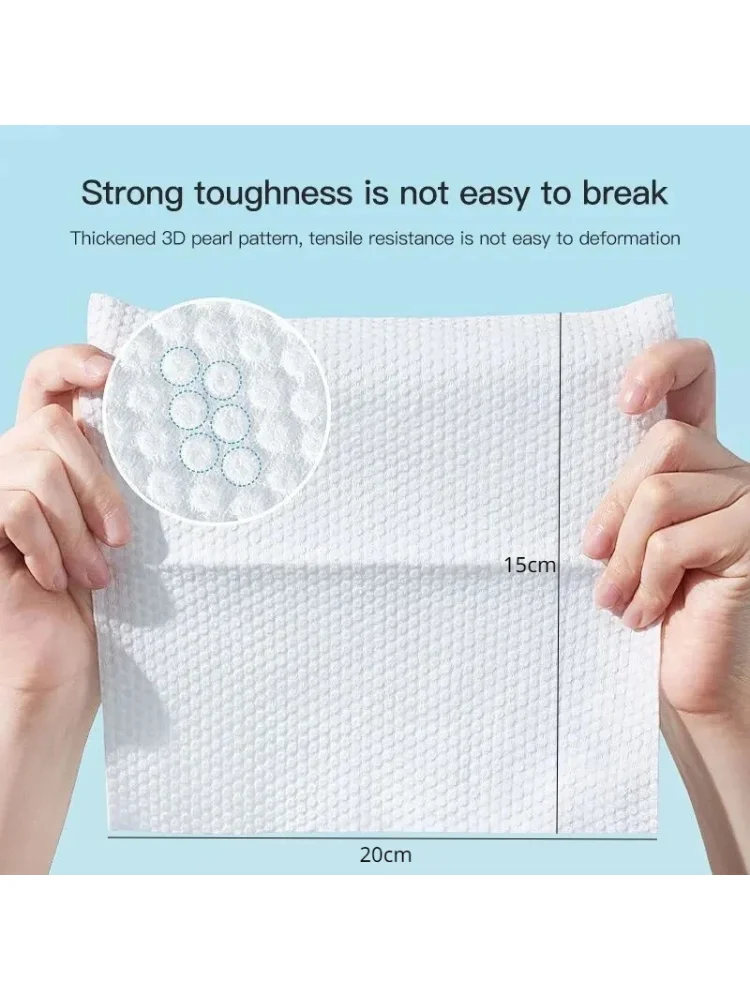 Serviette de visage jetable en coton doux, accessoires de salle de bain, chiffons secs pour le lavage et le séchage, 50/100 pièces, pour la maison