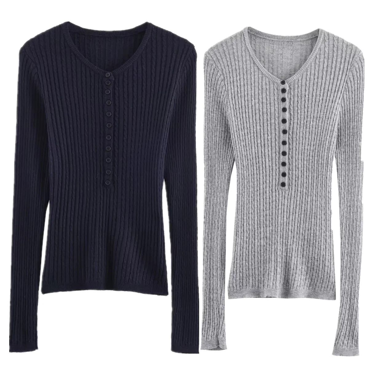 

Dave&Di Women's Sweater Woman Clothing Tops Autumn Winter Nordic Minimalist Basic Knitwear Pullover Sweater For Women