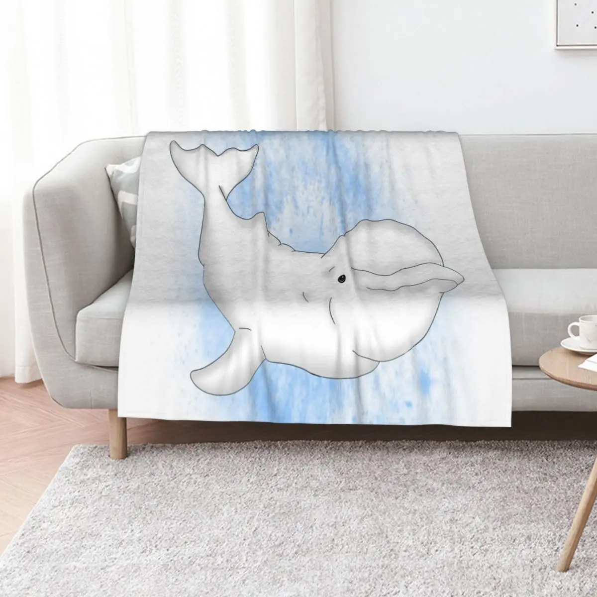Beluga Whale Throw Blanket Luxury St Furry anime Thins Summer Luxury Throw Blankets