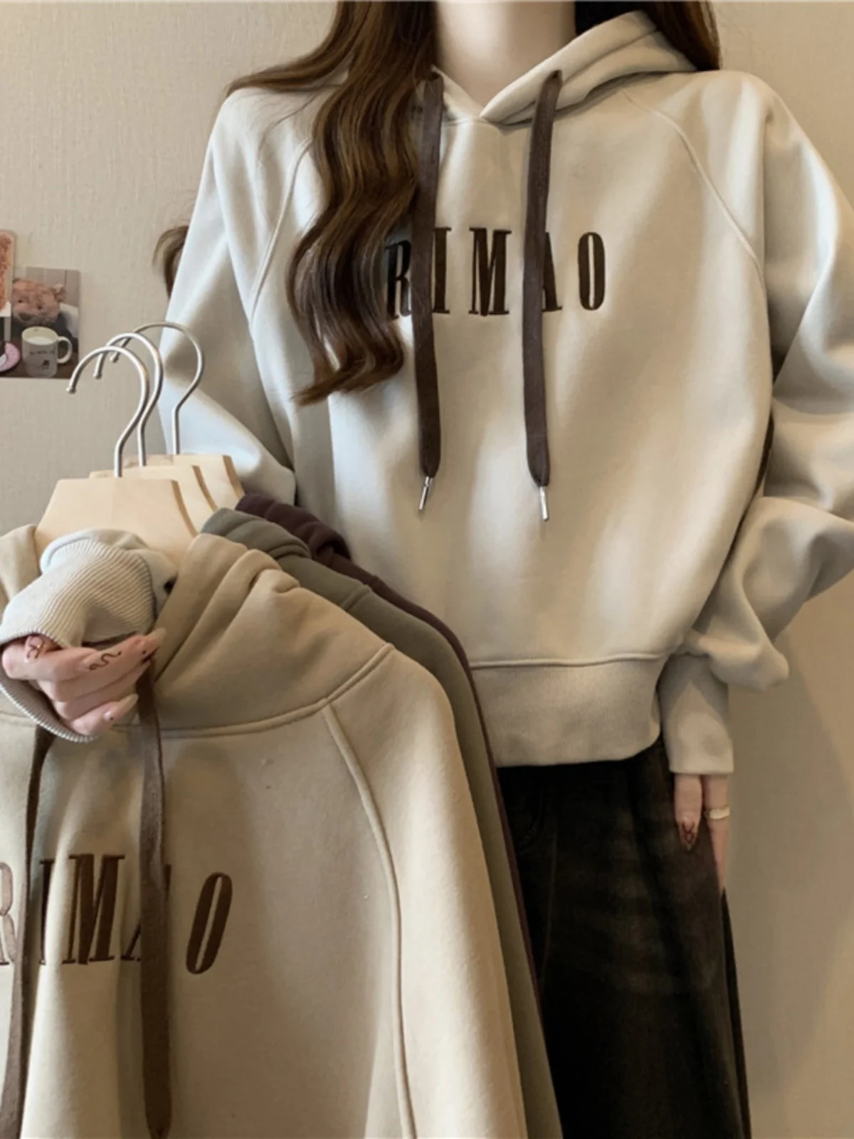 Com capuz novo em hoodies feminino y2k roupas femininas bloqueado emblished uflage padrões cor-bloqueando roupas soltas