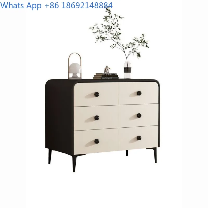 Solid Wood Chest of Drawers Modern Minimalist Living Room Large Capacity Drawer Side Cabinet Bedroom Standing Storage Cabinet