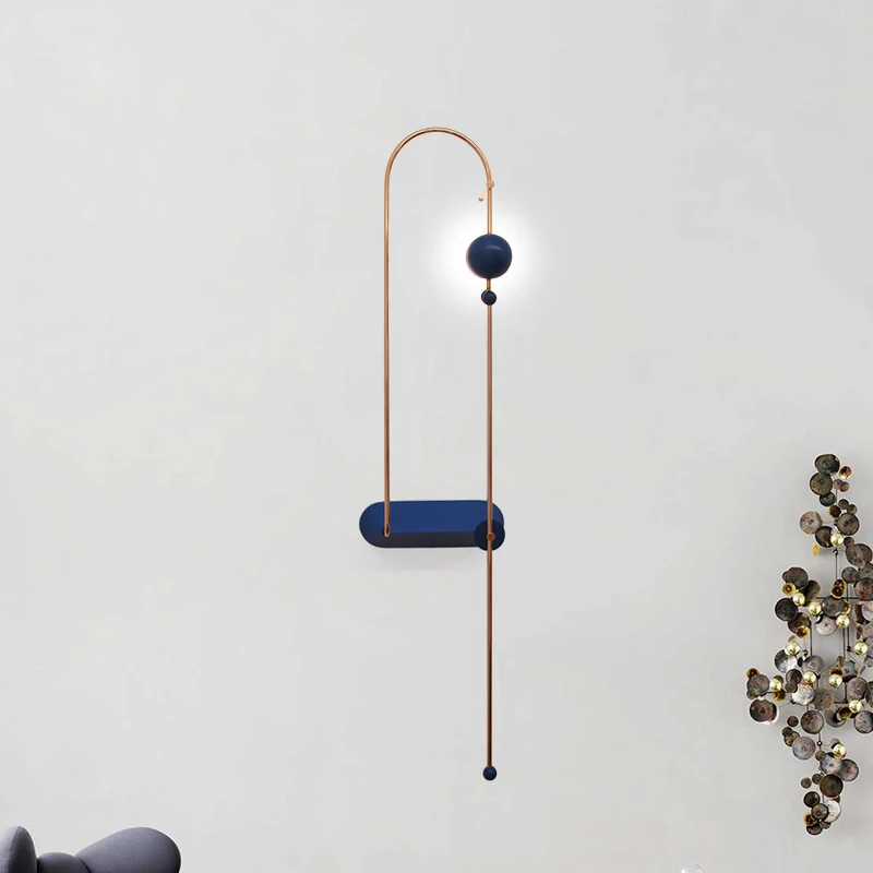 

Odd Matter Wall lamp Home Gold Blue rotating lamp Bedroom designer replica lamp Nordic Loft wall art decor living room light
