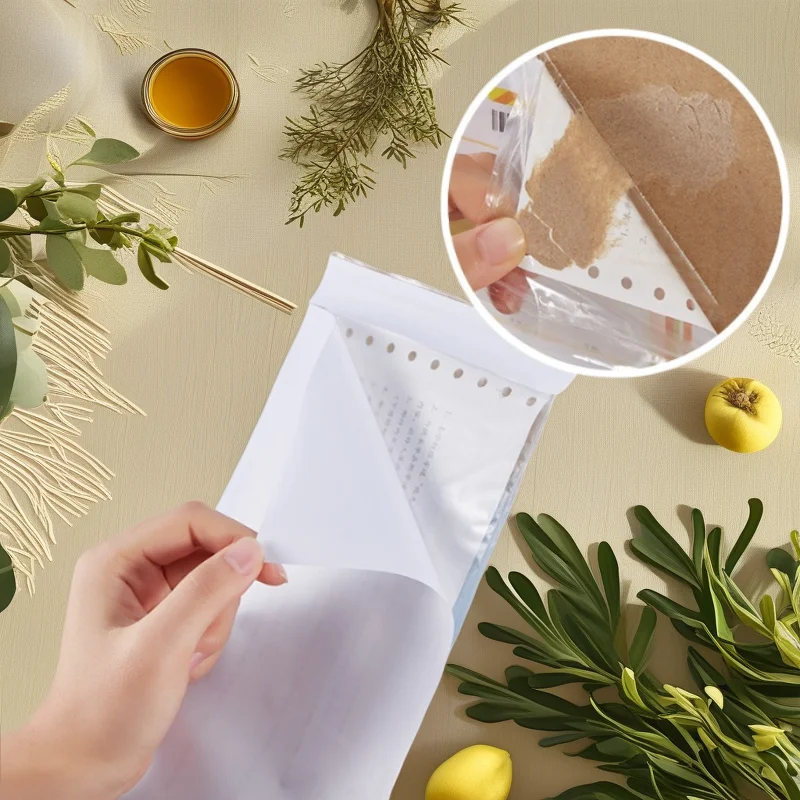 100Pcs Express Transparent Back Plastic Bag, Logistics Surface Single Bag, Invoice Document Self-adhesive Bag
