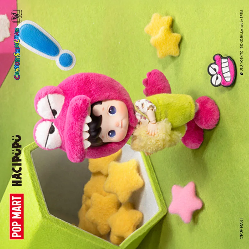 POP MART HACIPUPU CRAYON SHINCHAN Series 1/8 Action Figure Genuine Mystery Box Blind Box Guess Bag Toys Doll Desktop Ornaments