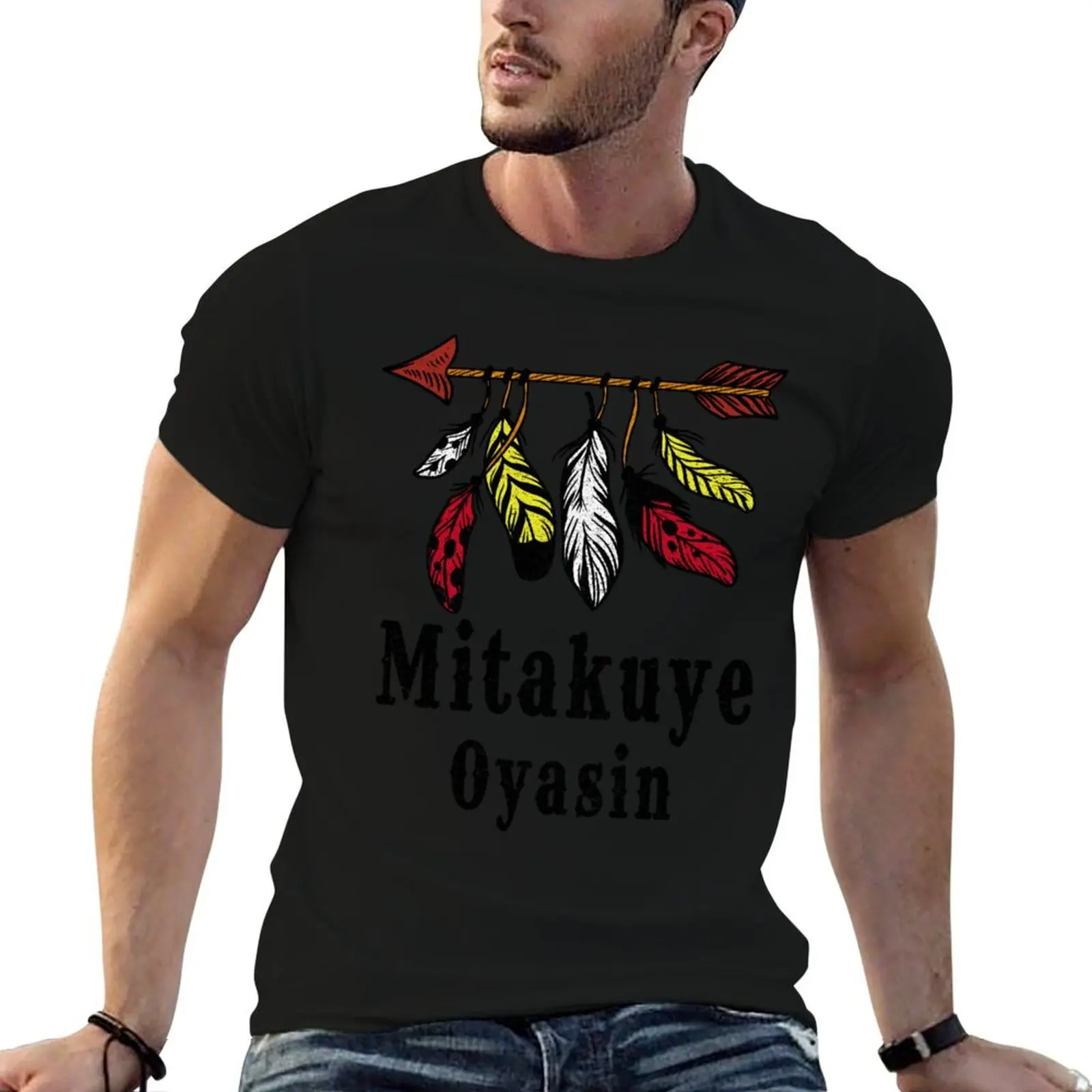 Mitakuye Oyasin Indian Culture - Oglala Lakota Sioux Chief T-Shirt kawaii clothes anime clothes men clothings