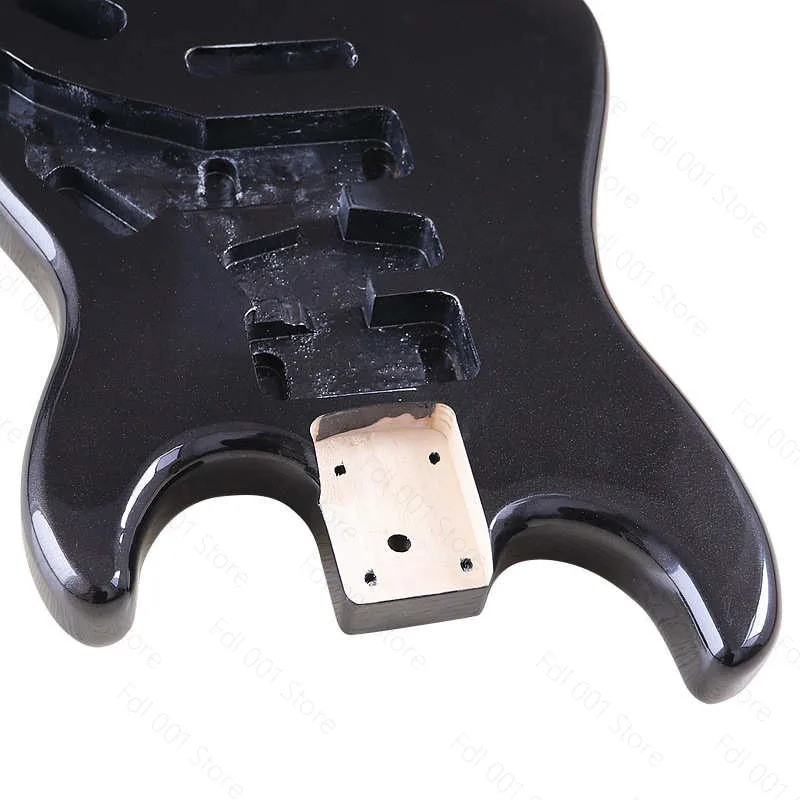 DIY Musical Instrument Accessory Black Metal Electric Guitar Body Double Tremolo Modification Replacement Body