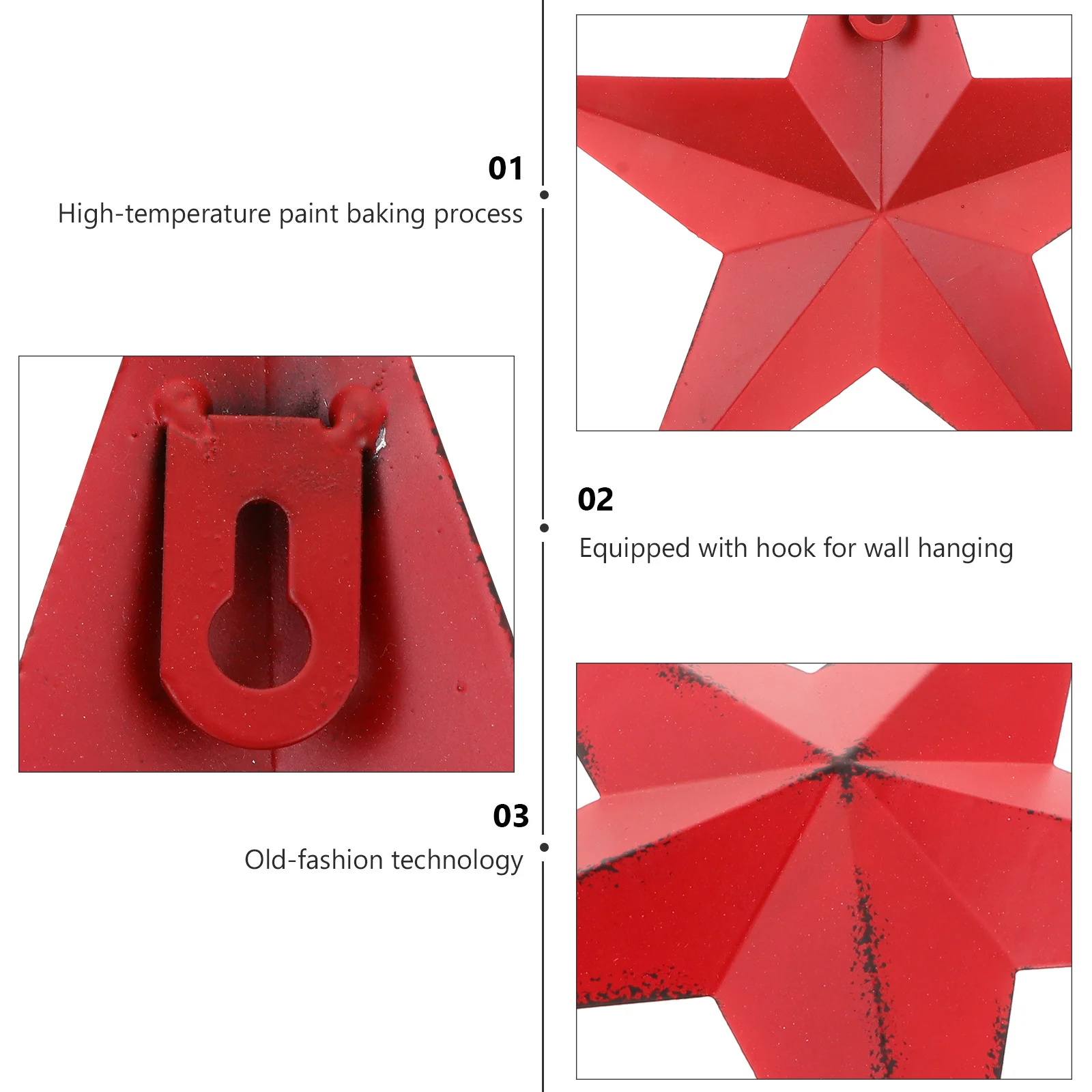 

Five- Decoration Metal For Home Garden Hotel Bar Decorative Iron Hanging Ornament Star Wall Art Home Decor Wall Art