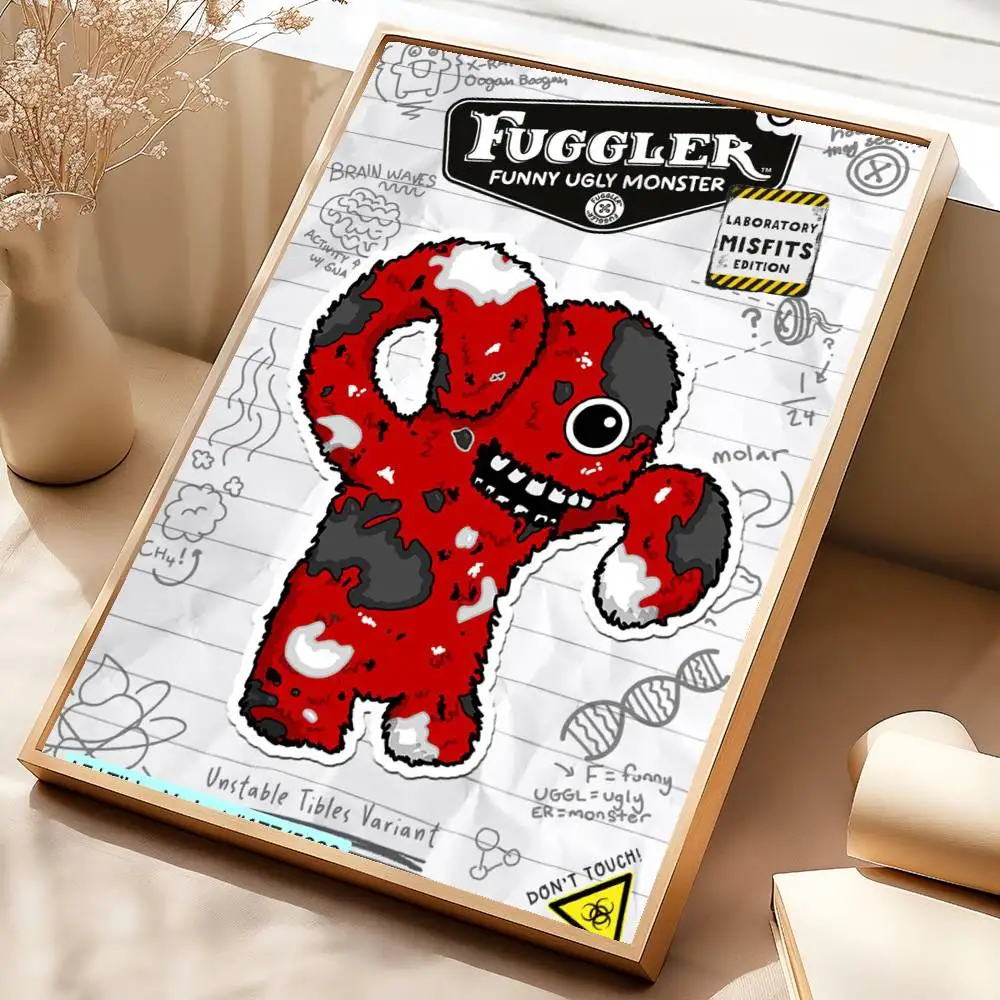 HOT monster Fuggler    Anime Posters Sticky Whitepaper Sticker DIY Room Bar Cafe Kawaii Room Decor view 3