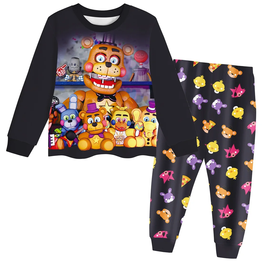 Baby Boys Fnaf Freddyed Cosplay Bonning Halloween Costumes for Children\'s Birthday Gift Costumes Pajamas Nightwear Set