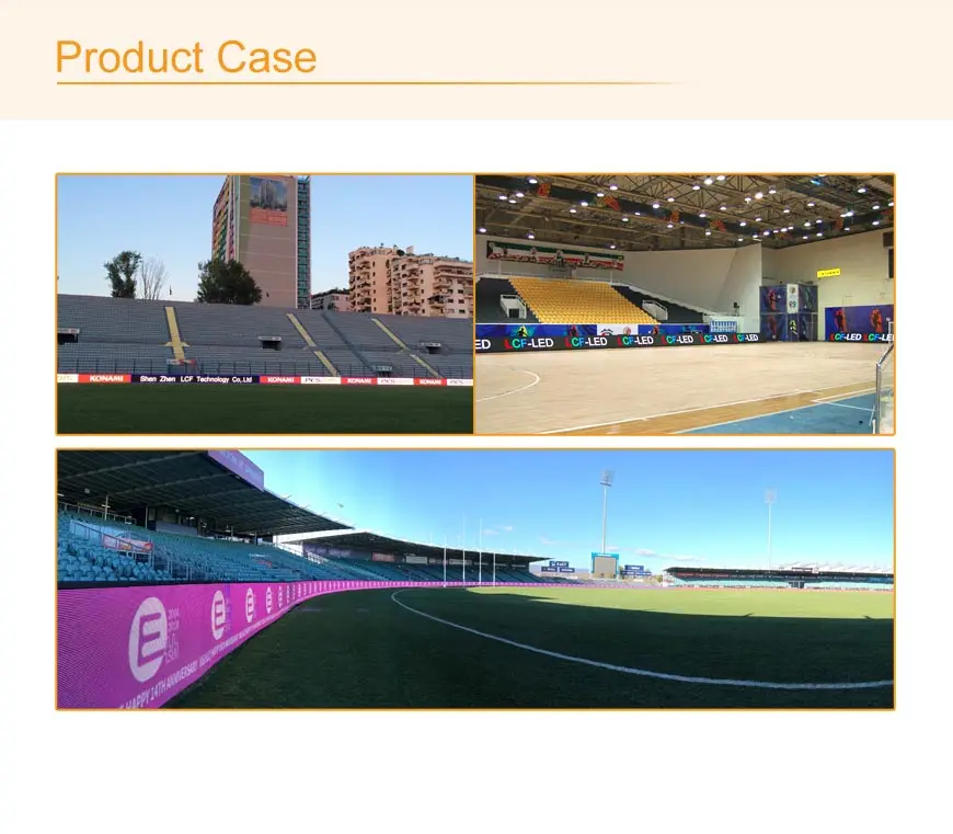 شاشات LED ممتازة للرياضات الخارجية/الداخلية P6-P10 عالية السطوع مقاومة للماء للمنافسة الحية والمناسبات