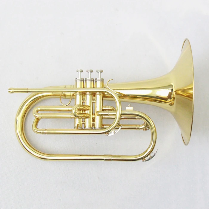 Gold Lacquered Marching Mellophone