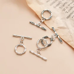 925 Sterling Silver Toggle Clasps Hook Fit Bracelets Necklace Findings High Quality Silver Connectors For Fancy Jewelry Making