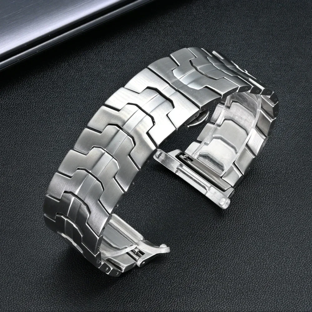 NO Gaps Luxury Stainless Steel Strap for Samsung Watch 7 Ultra 47mm Business Metal Band for Galaxy 7 47mm Men Curved End Bracele