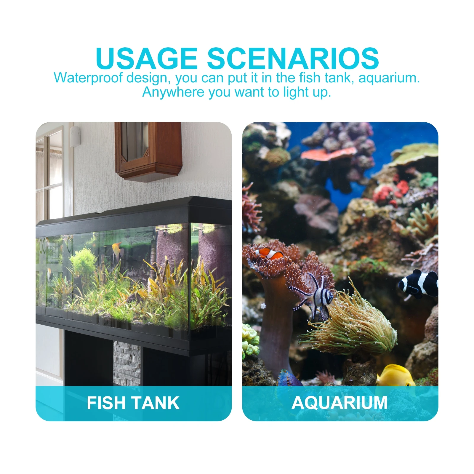 

Remote Control Submersible Aquarium Led Lights Waterproof Diving Pool White Pond Underwater Lighting 3 Aa Batteries No