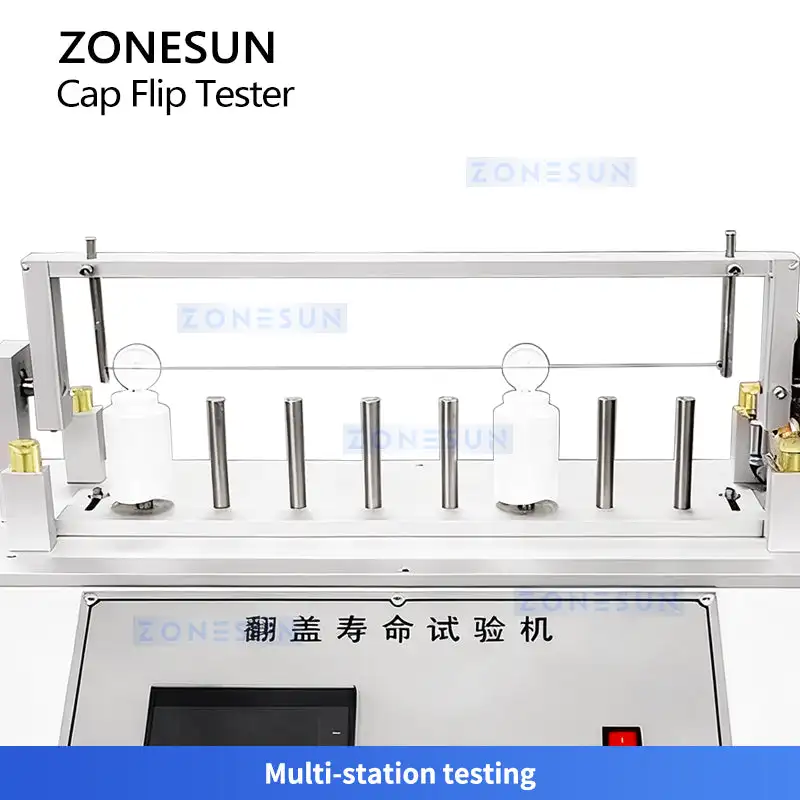 ZONESUN ZS-DTBT1 Automatic Cap Flip Tester Max 30rpm 0-180 Degrees Bottle Lid Life Testing Machine For Cosmetic Pharmaceutical