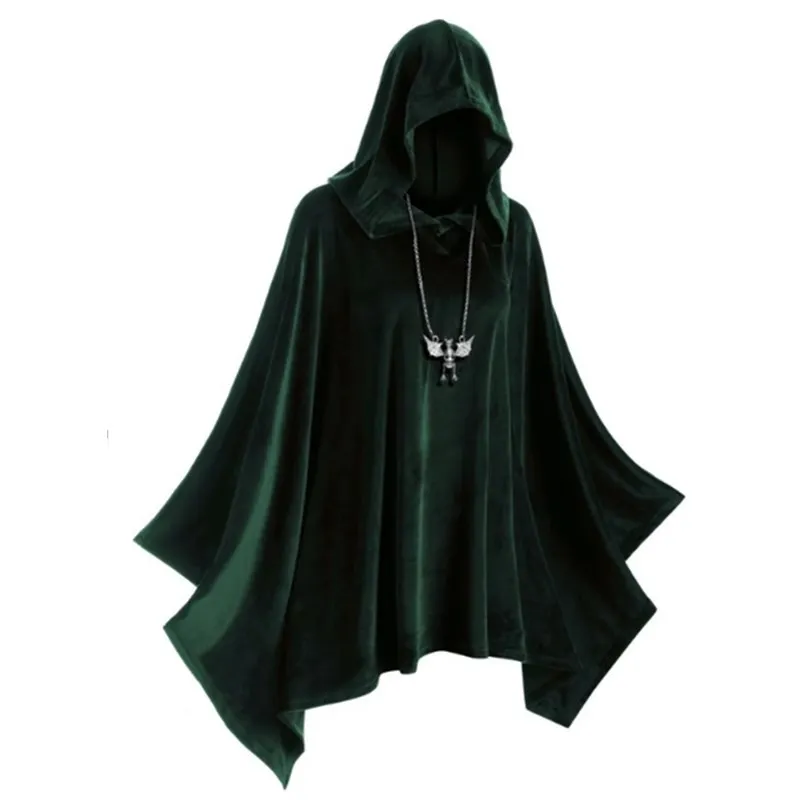 

Unisex Long Velvet Bat Style Cloak Halloween Zombie Coat No Hanging Decorations Dance Shoulder Wrap Polyester Autumn Fashion