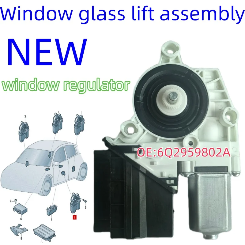 Window lift assembly Applicable to S-Skoda Fabia Ibiza/ST SEAT 6Q2959802A 6Q2959801A 6Q2959802C 6Q2959801C 6Q2959802 6Q2959801 N