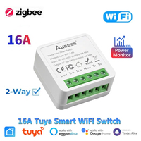 Zigbee EWelink/tuya Wifi Smart Light Switch 16A Mini 2-way Control DIY Switches Module Power Metering Breaker Alexa Google Home