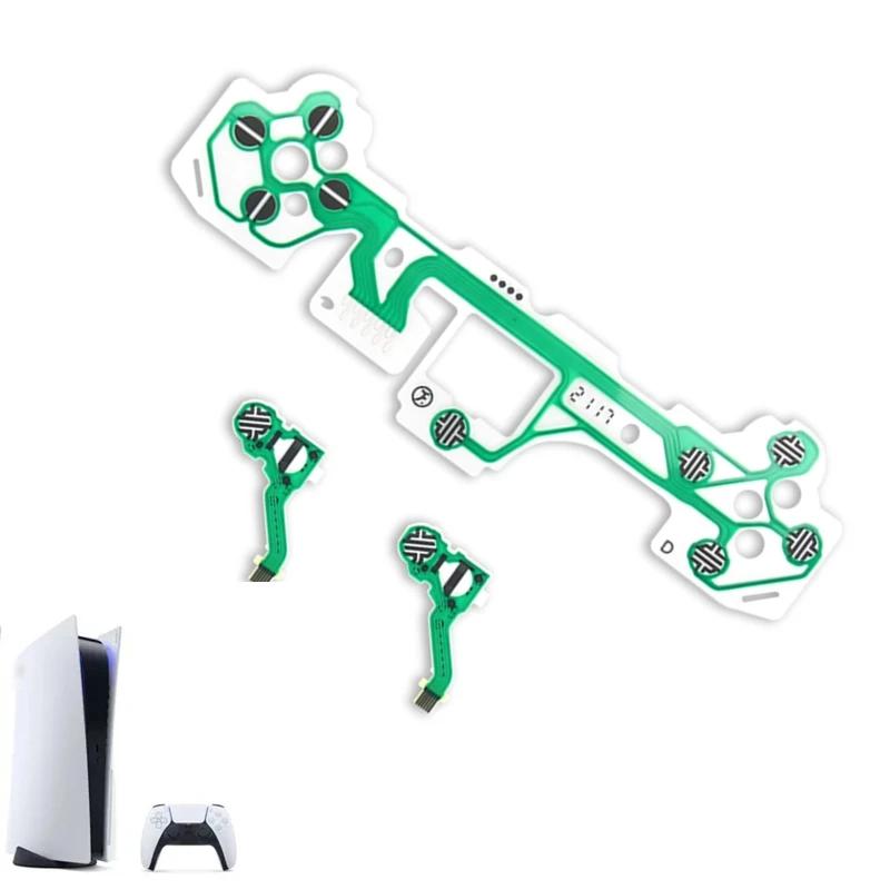 Pieza de repuesto de placa de circuito impreso de película conductora con mango de Cable de cinta flexible para controlador PS5 DualSense