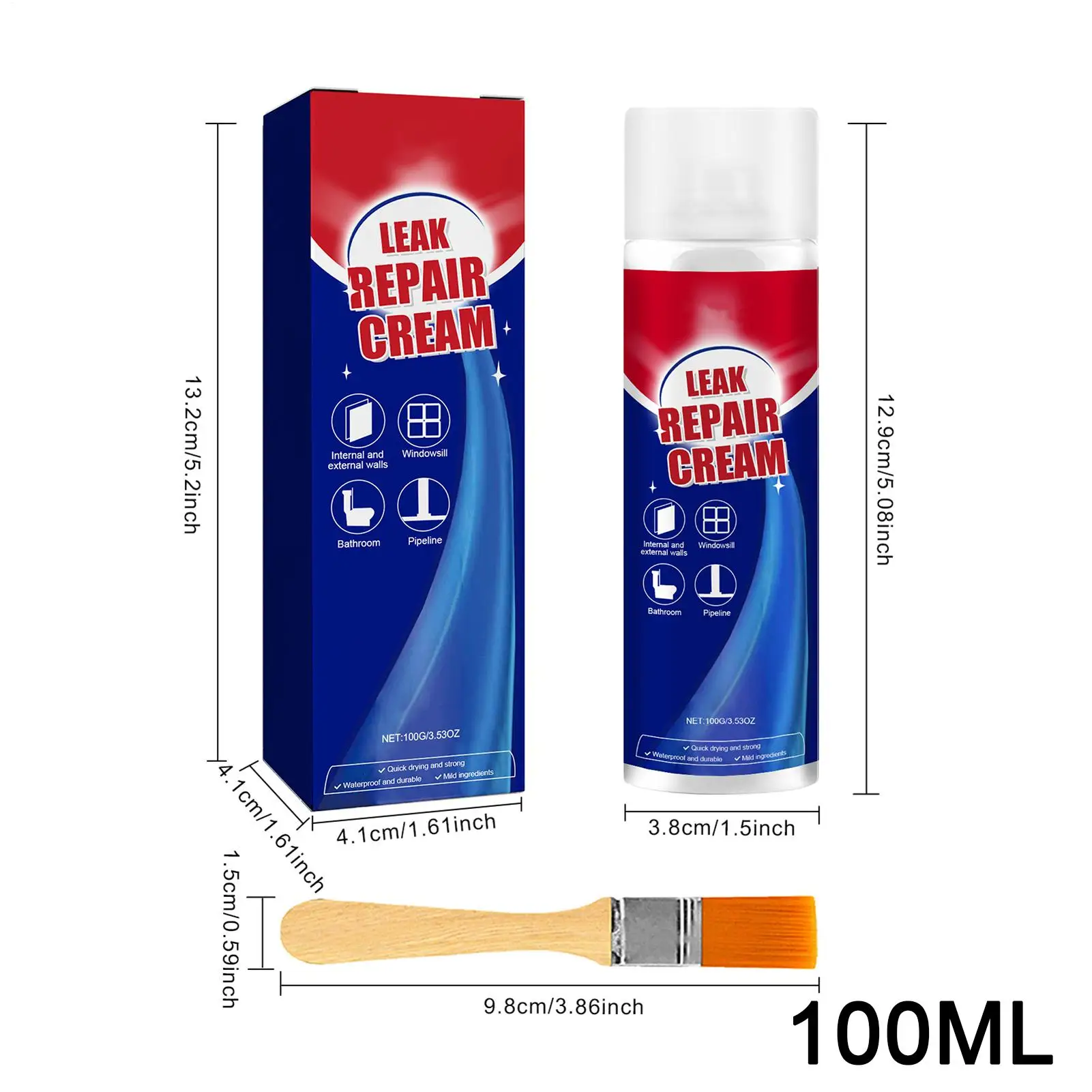 100ml สเปรย์ Sealant Wall Roof Leak Repair Liquid สเปรย์ Wall Gap FILLER เคลือบอุปกรณ์เสริมยาวนาน Sealant สําหรับกระเบื้องรางน้ํา
