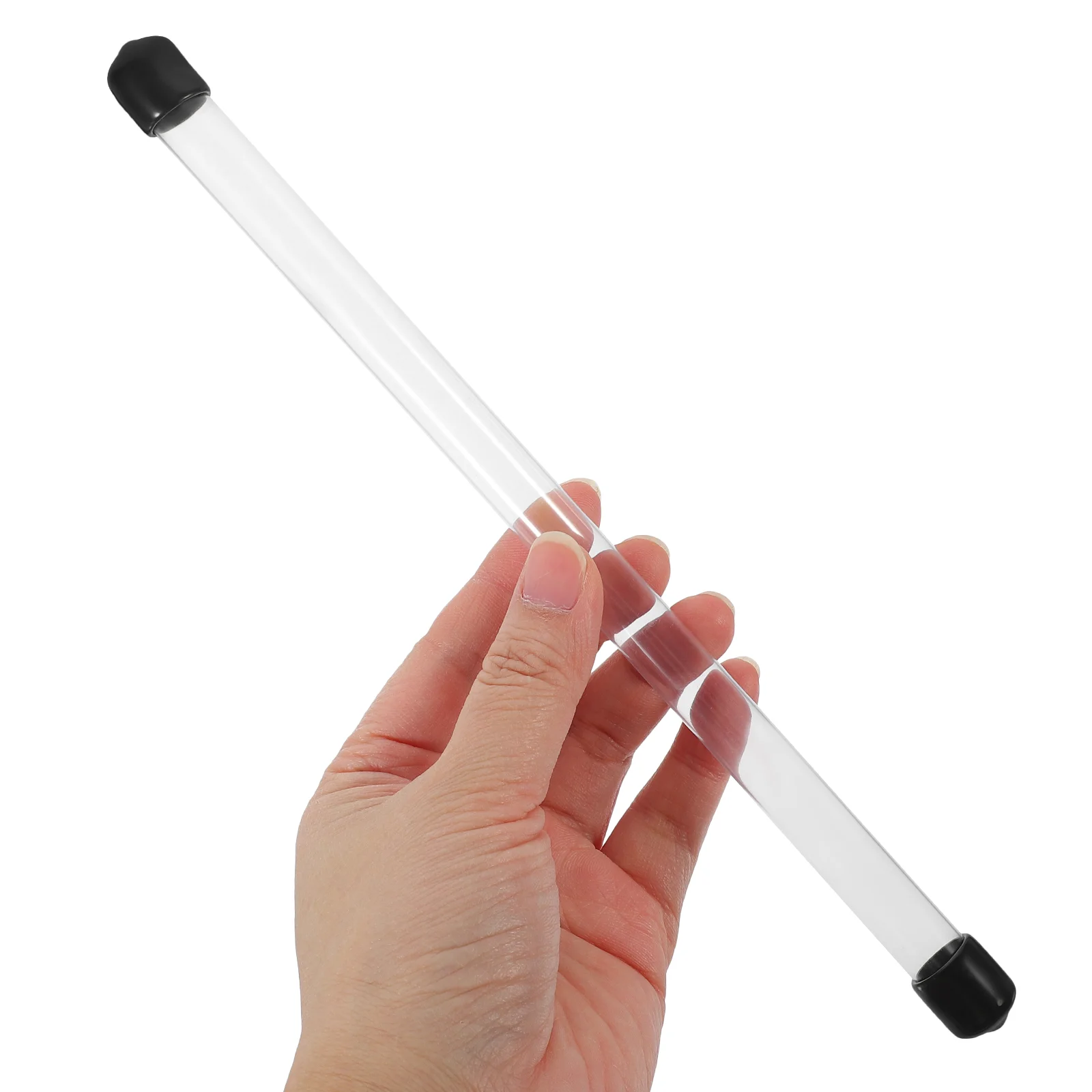   6 peças tubo de madeira de agar armazenamento redondo transparente com tampa bastão de incenso transparente portátil
