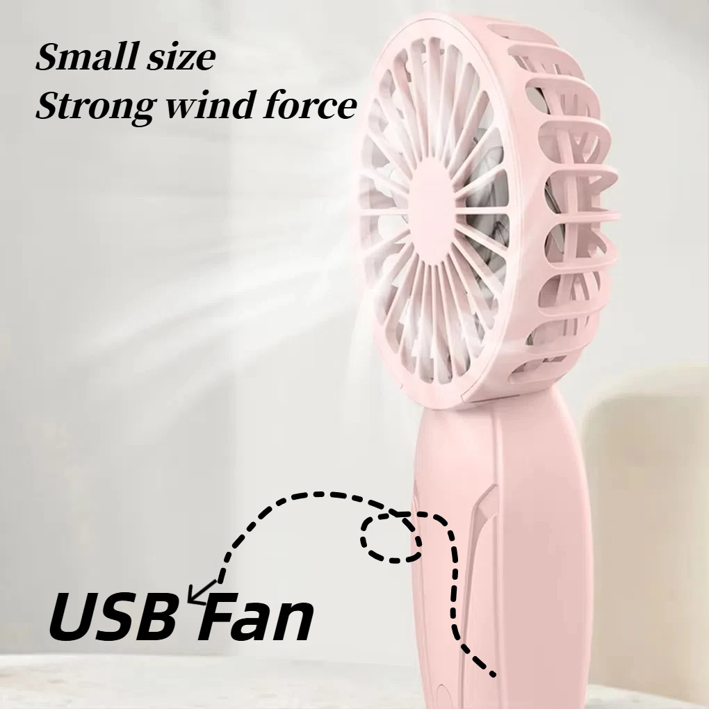 Летний модернизированный портативный вентилятор Xiaomi, 3-скоростной бесшумный мини-ручной вентилятор, перезаряжаемый через USB маленький вентилятор для детей, женщин, мужчин, путешествий на открытом воздухе