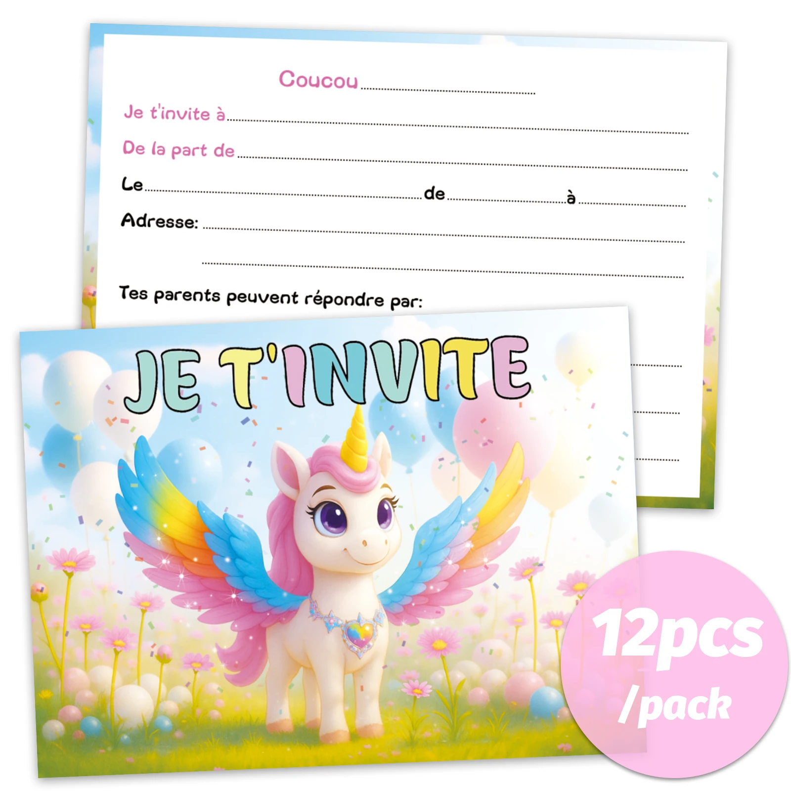 12Pcs Colorful Pony…