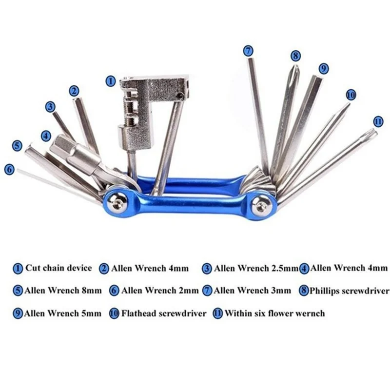 Xe Đạp Đa Chức Năng Bộ Dụng Cụ Đa Năng Lốp Bộ Dụng Cụ Với Vít Dây Chuyền Đinh Tán Máy Hút Cho MTB Xe Đạp Đường Bộ